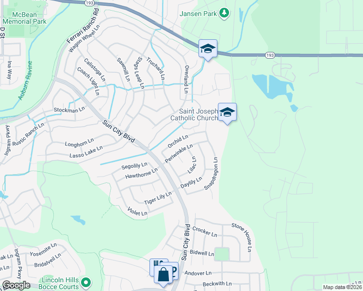 map of restaurants, bars, coffee shops, grocery stores, and more near 1398 Periwinkle Lane in Lincoln