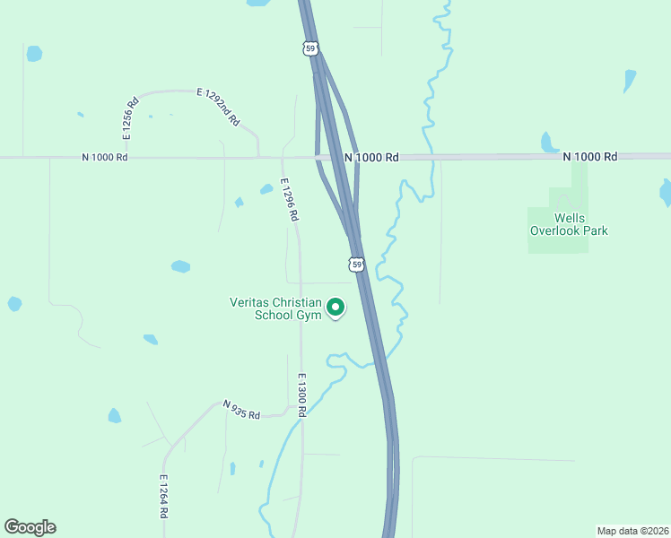 map of restaurants, bars, coffee shops, grocery stores, and more near 1300-1318 North 968th Road in Lawrence