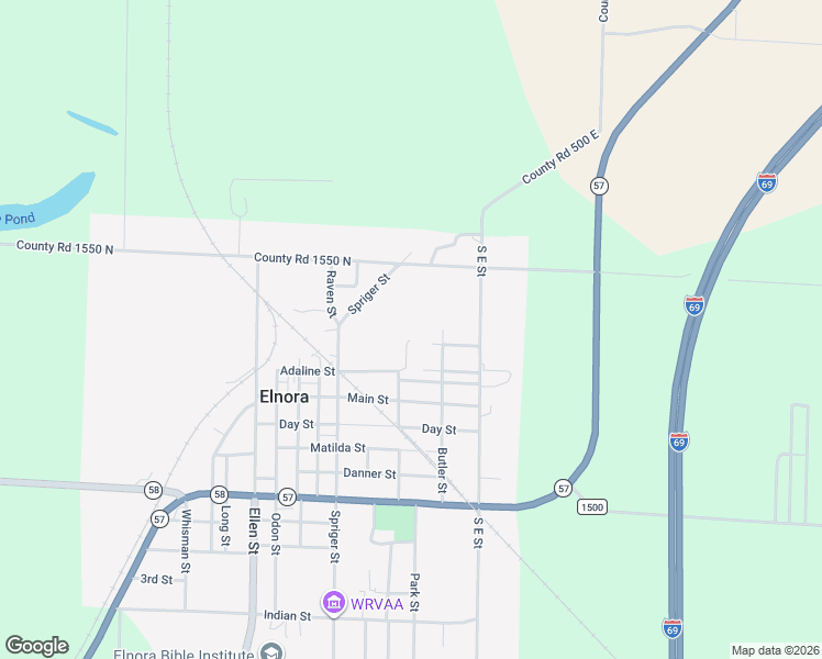 map of restaurants, bars, coffee shops, grocery stores, and more near 429 Adaline Street in Elnora