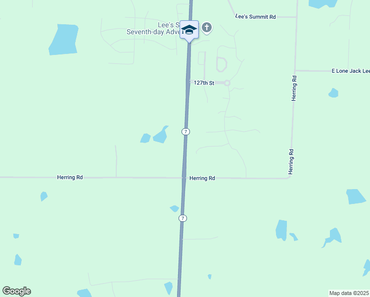 map of restaurants, bars, coffee shops, grocery stores, and more near 12687 Missouri 7 in Lee's Summit