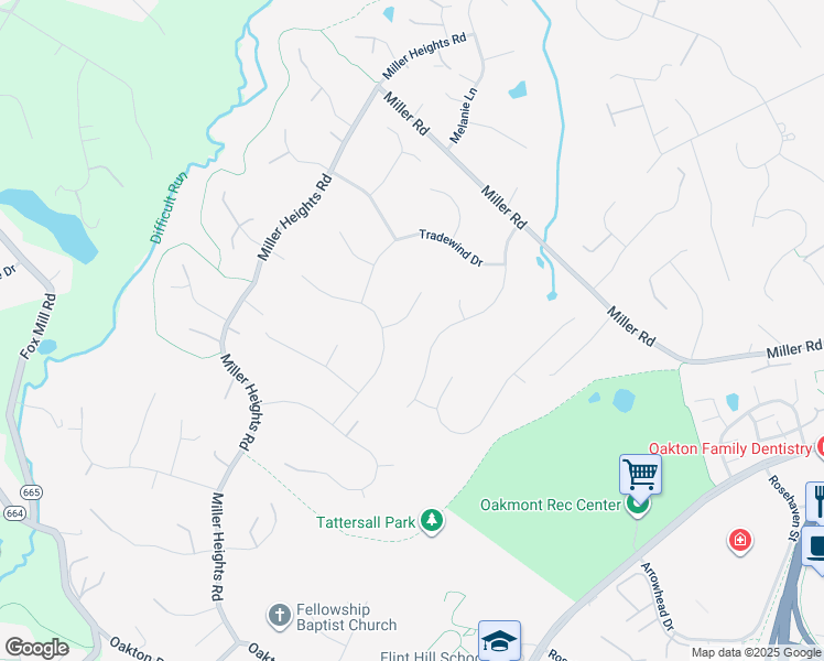 map of restaurants, bars, coffee shops, grocery stores, and more near 3107 Wheatland Farms Court in Oakton