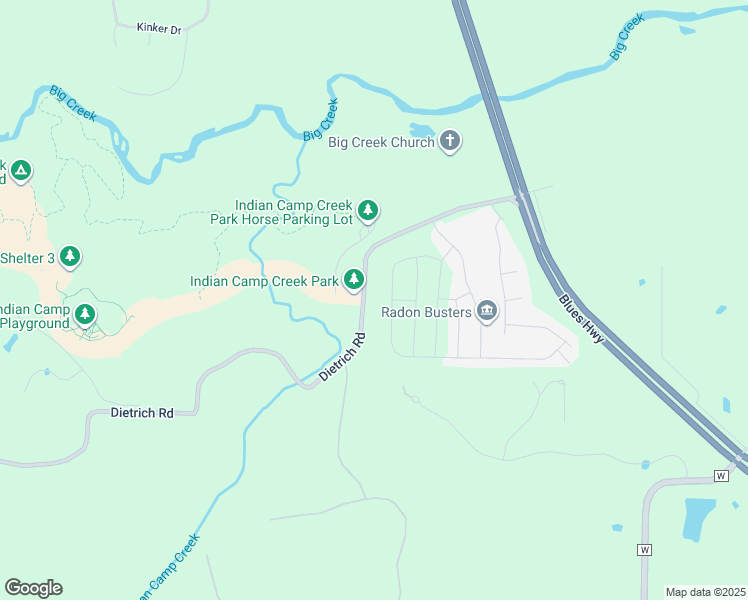 map of restaurants, bars, coffee shops, grocery stores, and more near 2680 Dietrich Road in Foristell