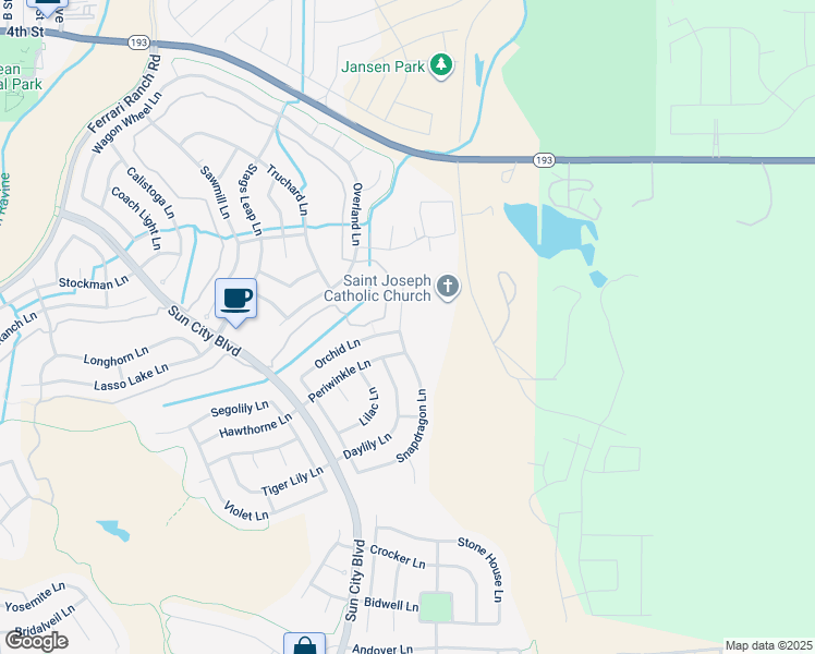 map of restaurants, bars, coffee shops, grocery stores, and more near 101 Snapdragon Place in Lincoln