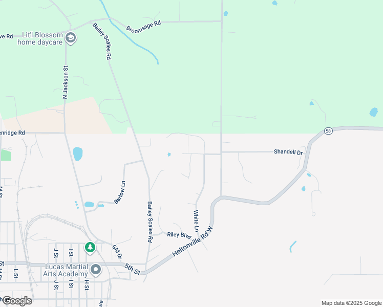 map of restaurants, bars, coffee shops, grocery stores, and more near 633 Riley Boulevard in Bedford