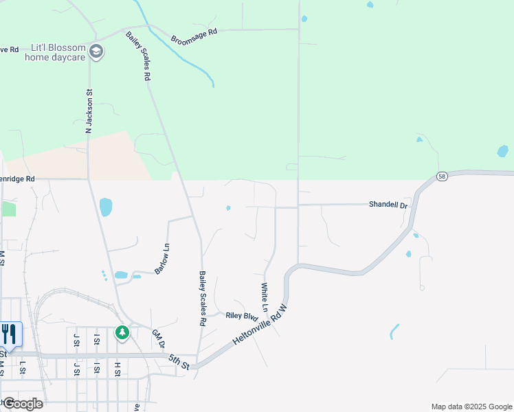 map of restaurants, bars, coffee shops, grocery stores, and more near 651 Hayden Drive in Bedford