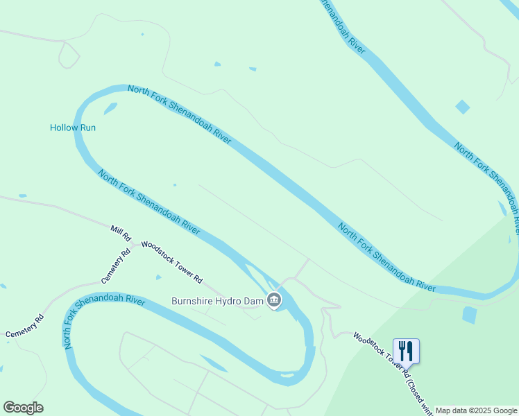 map of restaurants, bars, coffee shops, grocery stores, and more near 215 Hickory Lane in Woodstock
