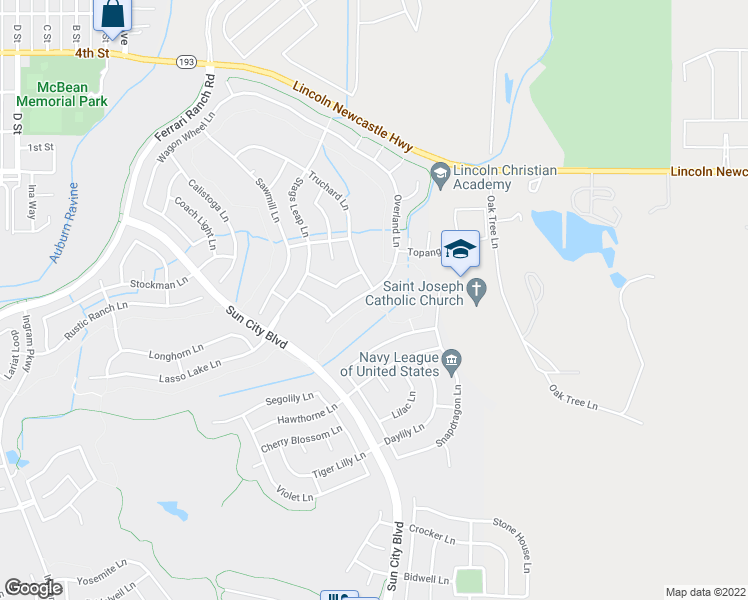 map of restaurants, bars, coffee shops, grocery stores, and more near 1230 Overland Lane in Lincoln