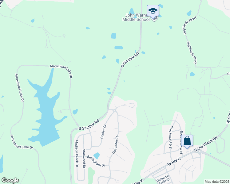 map of restaurants, bars, coffee shops, grocery stores, and more near 6010 South Sinclair Road in Columbia