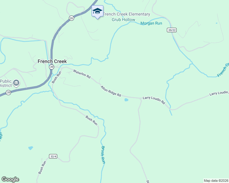 map of restaurants, bars, coffee shops, grocery stores, and more near 491 Waterloo Road in French Creek