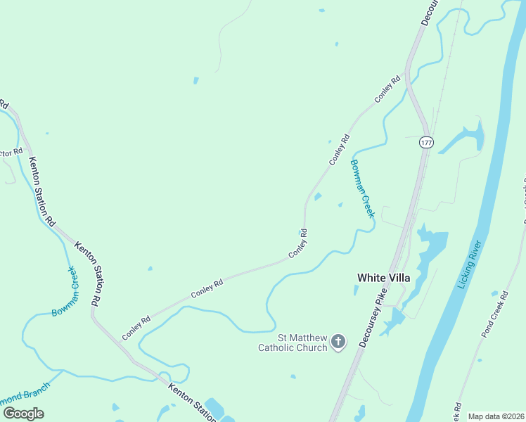 map of restaurants, bars, coffee shops, grocery stores, and more near 13575 Kenton Station Road in Morning View