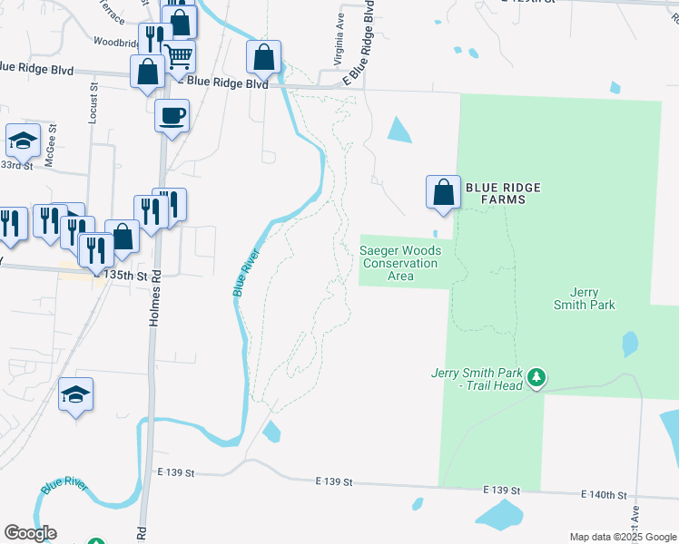 map of restaurants, bars, coffee shops, grocery stores, and more near in Kansas City