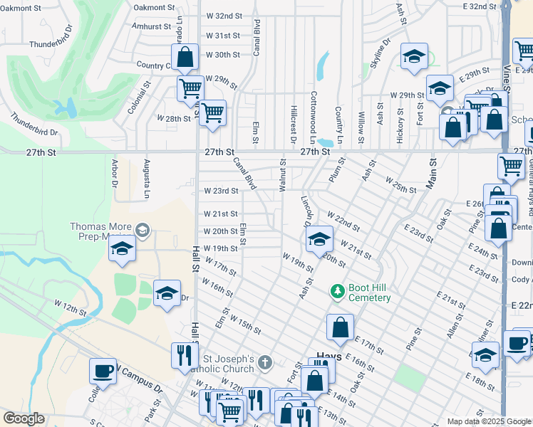 West 21st Street, Hays KS Walk Score
