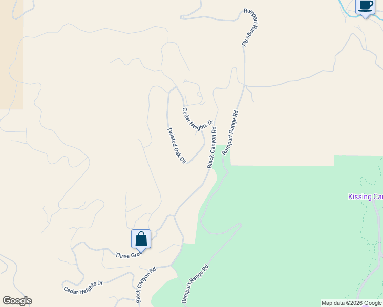 map of restaurants, bars, coffee shops, grocery stores, and more near 3645 Twisted Oak Circle in Colorado Springs
