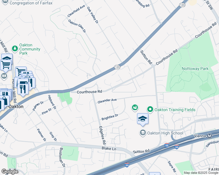 map of restaurants, bars, coffee shops, grocery stores, and more near 2798 Fariba Court in Vienna