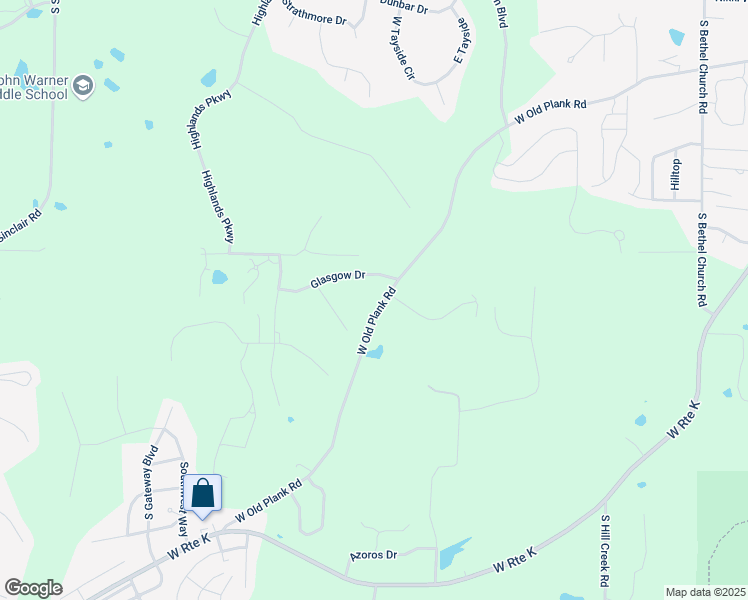 map of restaurants, bars, coffee shops, grocery stores, and more near 1033-1093 W Old Plank Rd in Columbia