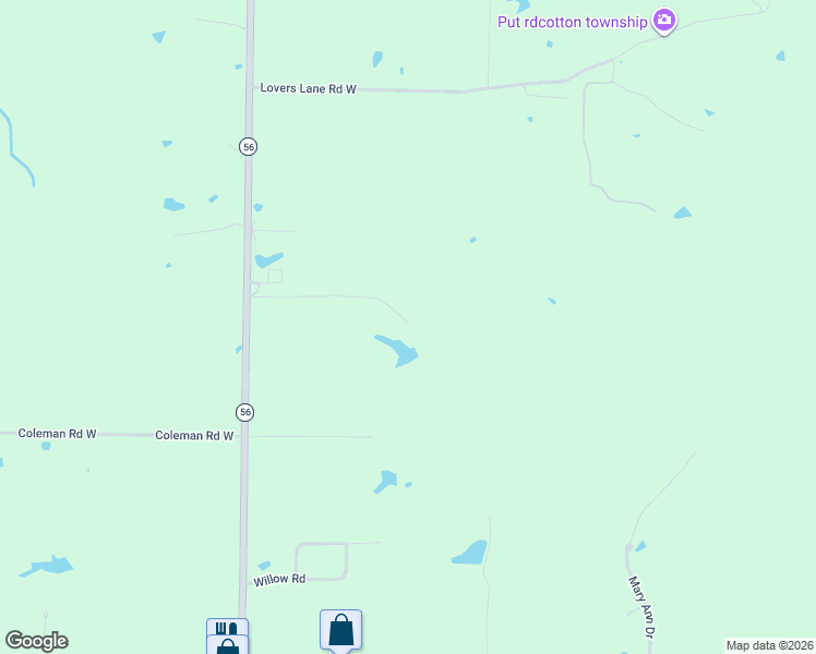 map of restaurants, bars, coffee shops, grocery stores, and more near 13794 State Road 56 West in Bennington