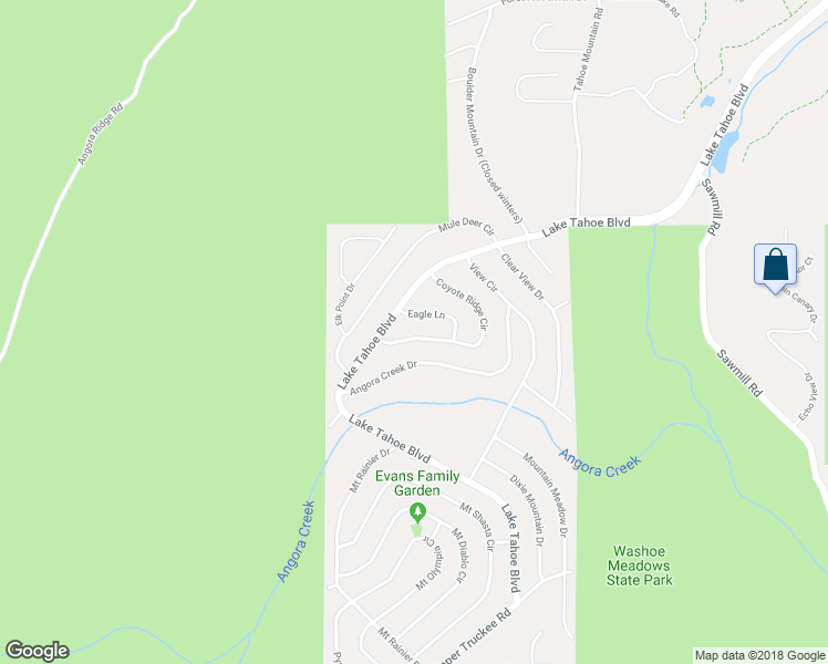 map of restaurants, bars, coffee shops, grocery stores, and more near 1146 Coyote Ridge Circle in South Lake Tahoe