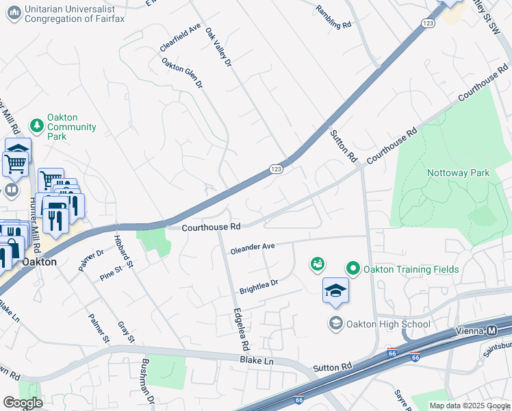 map of restaurants, bars, coffee shops, grocery stores, and more near 2793 Fariba Court in Vienna