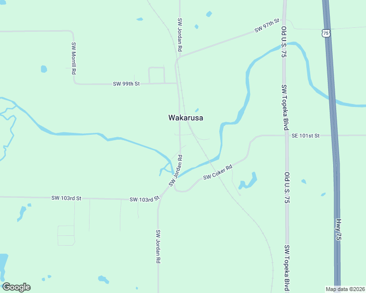 map of restaurants, bars, coffee shops, grocery stores, and more near Southwest 101st Terrace in Wakarusa