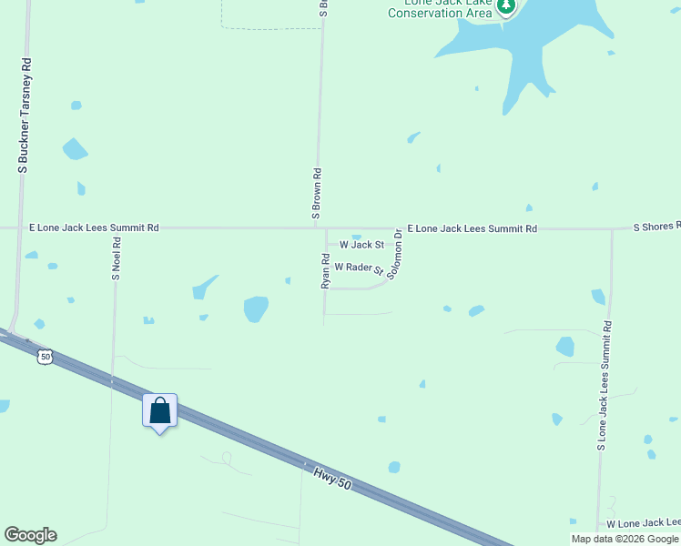 map of restaurants, bars, coffee shops, grocery stores, and more near 813 West Jack Street in Lone Jack