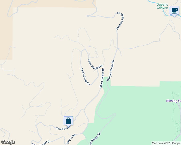 map of restaurants, bars, coffee shops, grocery stores, and more near 4255 Cedar Heights Drive in Colorado Springs