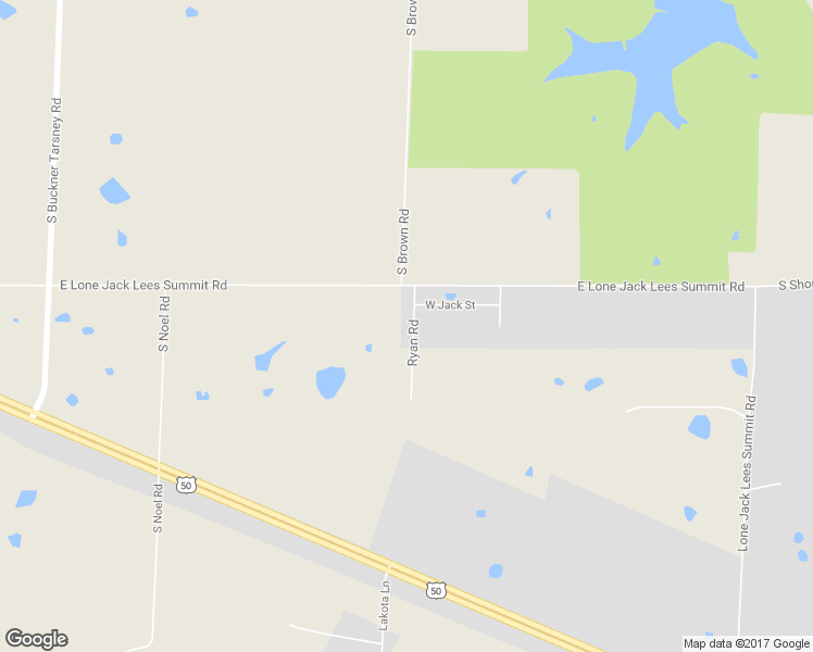 map of restaurants, bars, coffee shops, grocery stores, and more near 716 Ryan Road in Lone Jack