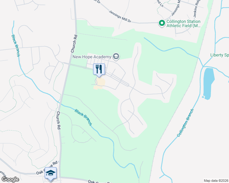 map of restaurants, bars, coffee shops, grocery stores, and more near 520 Bolin Terrace in Upper Marlboro