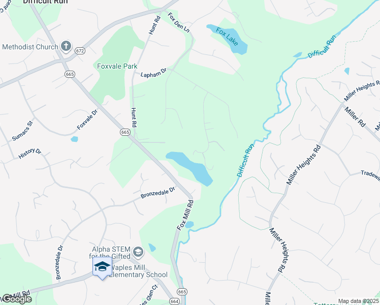 map of restaurants, bars, coffee shops, grocery stores, and more near 3143 Trenholm Drive in Oakton