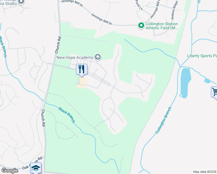 map of restaurants, bars, coffee shops, grocery stores, and more near 14727 Argos Place in Upper Marlboro