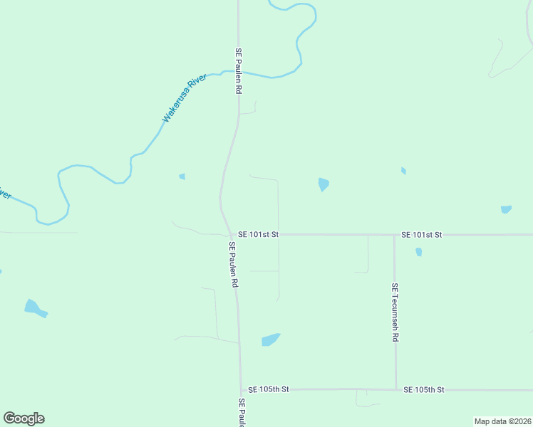 map of restaurants, bars, coffee shops, grocery stores, and more near 4510 Southeast 101st Street in Berryton