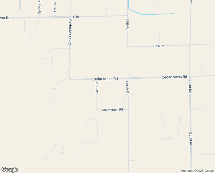 map of restaurants, bars, coffee shops, grocery stores, and more near 25337 Cedar Mesa Road in Cedaredge