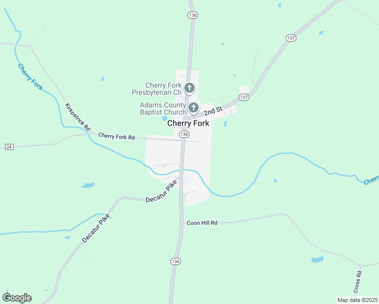 map of restaurants, bars, coffee shops, grocery stores, and more near in Cherry Fork