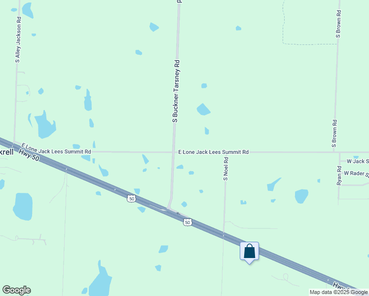 map of restaurants, bars, coffee shops, grocery stores, and more near 12623 South Buckner Tarsney Road in Lee's Summit