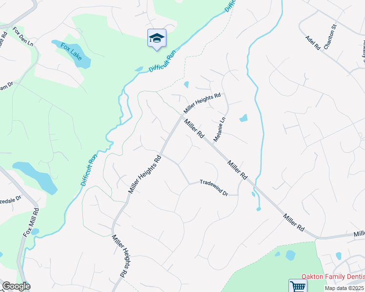 map of restaurants, bars, coffee shops, grocery stores, and more near 3108 Whimbrell Court in Oakton
