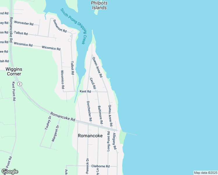 map of restaurants, bars, coffee shops, grocery stores, and more near 306 Queen Anne Road in Stevensville