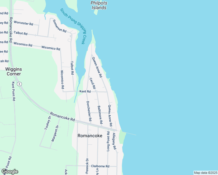 map of restaurants, bars, coffee shops, grocery stores, and more near 306 Queen Anne Road in Stevensville