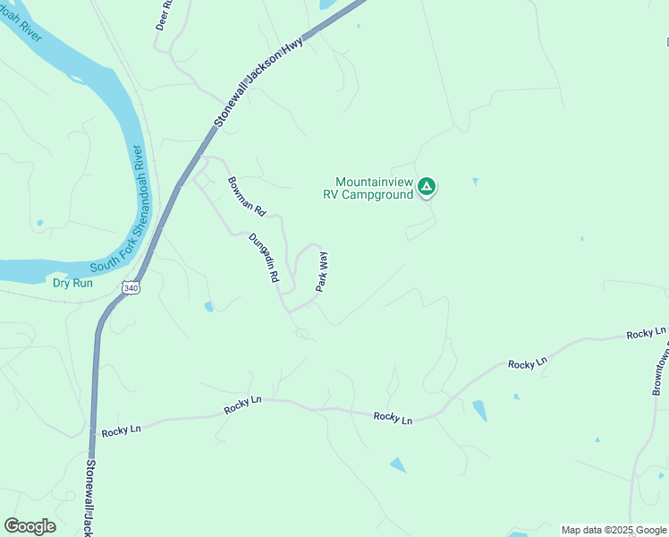 map of restaurants, bars, coffee shops, grocery stores, and more near 148 Park Way in Front Royal