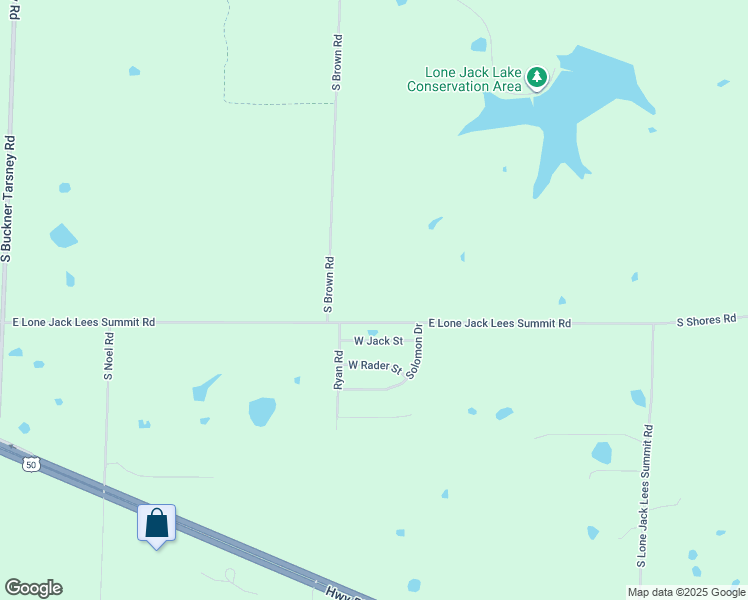 map of restaurants, bars, coffee shops, grocery stores, and more near 32910 East Lone Jack Lees Summit Road in Lee's Summit