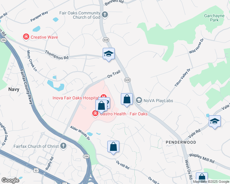 map of restaurants, bars, coffee shops, grocery stores, and more near 12463 Meadow Hunt Drive in Fairfax
