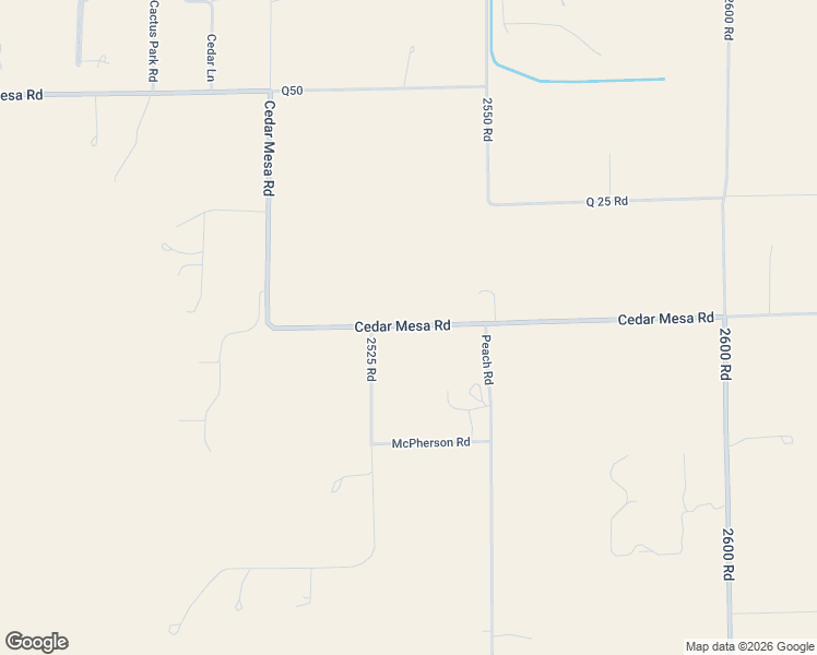 map of restaurants, bars, coffee shops, grocery stores, and more near 25337 Cedar Mesa Road in Cedaredge