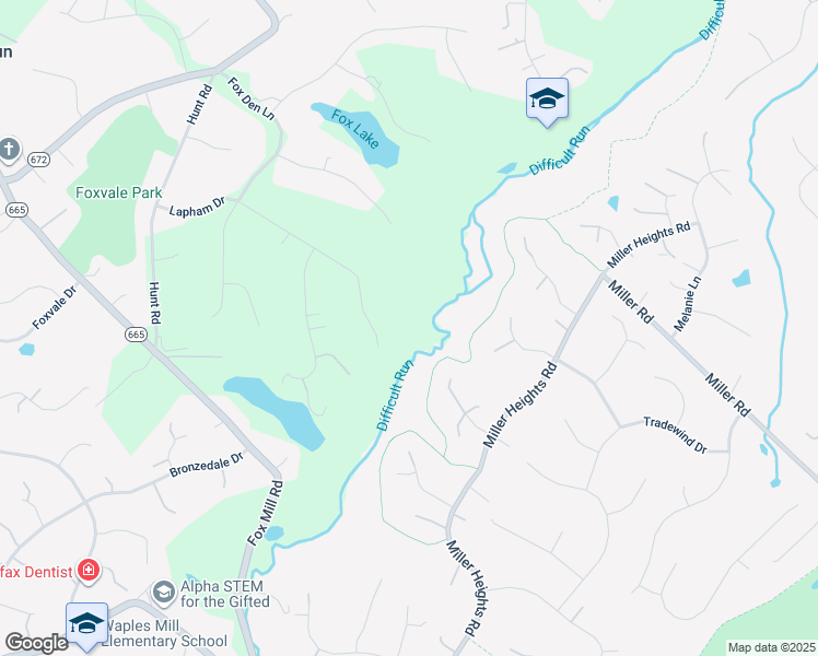 map of restaurants, bars, coffee shops, grocery stores, and more near 11204 Lapham Drive in Oakton