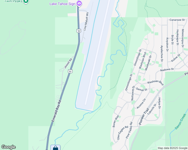 map of restaurants, bars, coffee shops, grocery stores, and more near in South Lake Tahoe