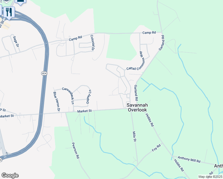 map of restaurants, bars, coffee shops, grocery stores, and more near 1107 Foster Holly Court in Denton