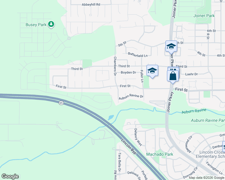 map of restaurants, bars, coffee shops, grocery stores, and more near 121 Sergis Court in Lincoln