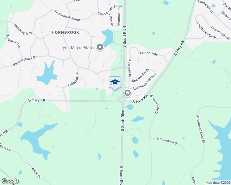 map of restaurants, bars, coffee shops, grocery stores, and more near 5801 South Highway KK in Columbia