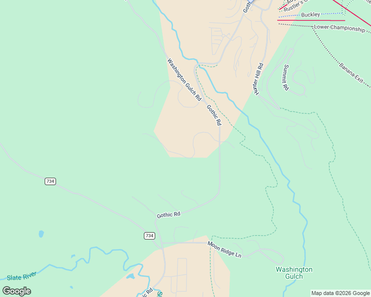 map of restaurants, bars, coffee shops, grocery stores, and more near 200 Saddle Ridge Ranch Road in Crested Butte