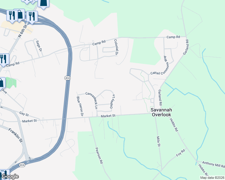 map of restaurants, bars, coffee shops, grocery stores, and more near 1144 Osprey Ln in Denton