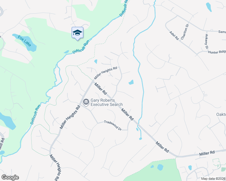 map of restaurants, bars, coffee shops, grocery stores, and more near 3000 Melanie Lane in Oakton