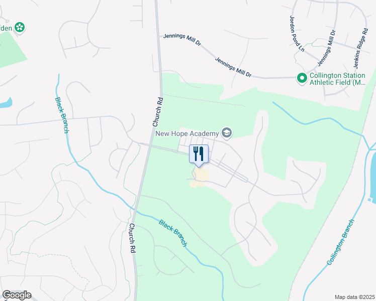 map of restaurants, bars, coffee shops, grocery stores, and more near 14408 Mary Bowie Parkway in Upper Marlboro