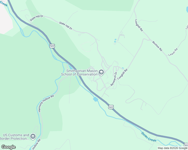 map of restaurants, bars, coffee shops, grocery stores, and more near Farm Road in Front Royal